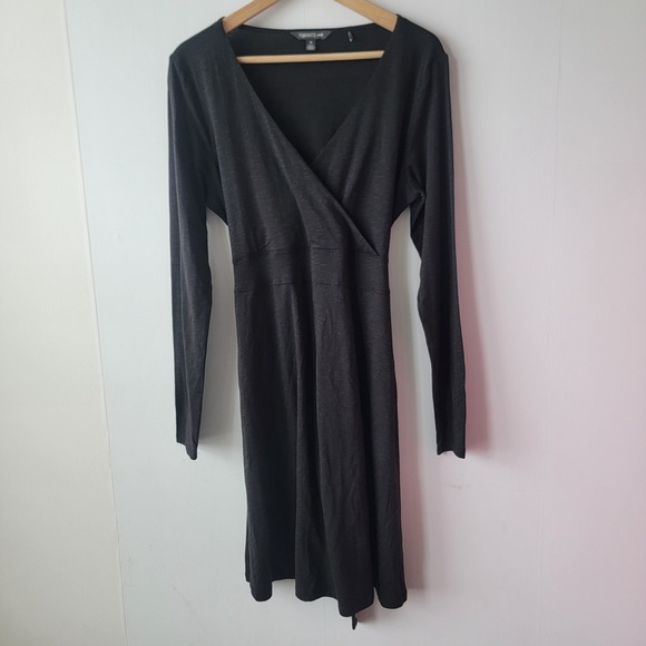 Toad&Co Dresses & Skirts - Toad & Co women's Cue Wrap Long Sleeve Dress size M v-neck belted eco-friendly